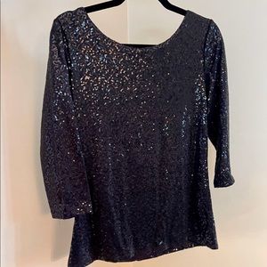 Black Sequin Top